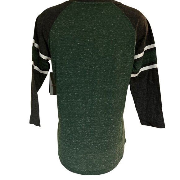 Michigan State Spartans Colosseum GREEN Henley Lace M Shirt Womens New - Picture 5 of 6